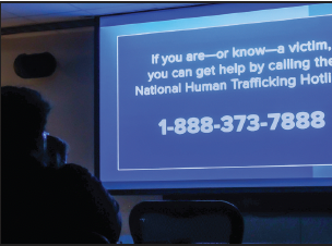 Resources such as this hotline were
provided during the presentation.